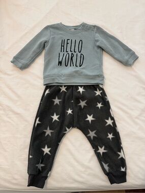 Kyle and Deena Kids Star-Print Black Joggers - Cozy Everyday Sweatshirt set